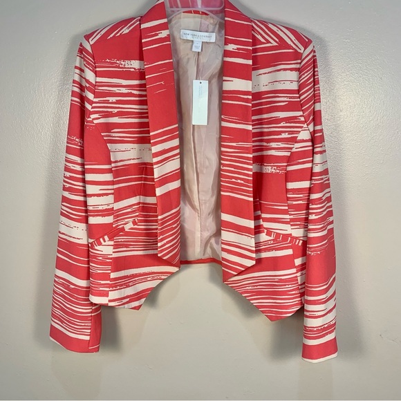 New York & Company Jackets & Blazers - New York & Company Open Front Stripe Blazer Jacket